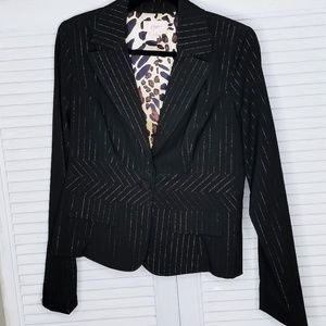 Candie's Black Pinstripe Blazer Jacket